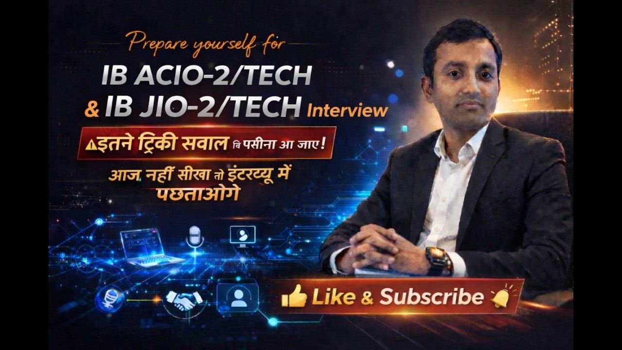 IB ACIO 2 Tech | JIO 2 Tech Shocking Questions with Smart Answers | Selection Confirm Strategy Mock