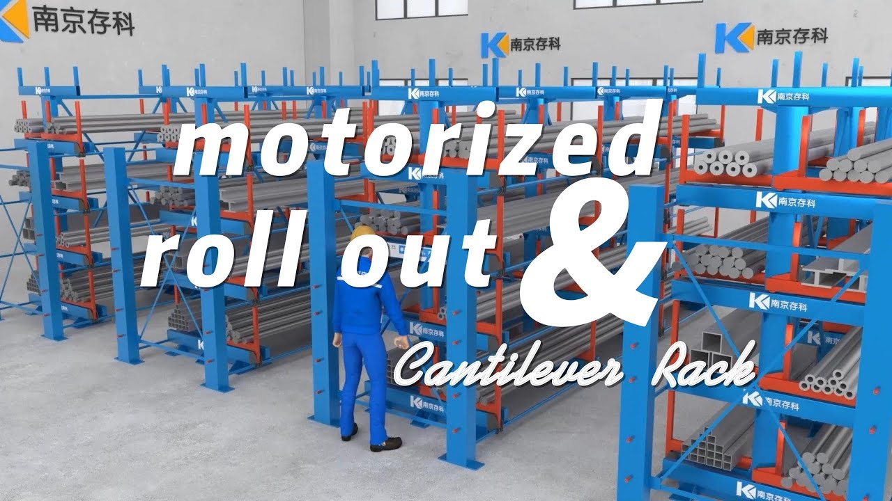 Two different types of cantilever rack- -Hand-cranked and Motorized