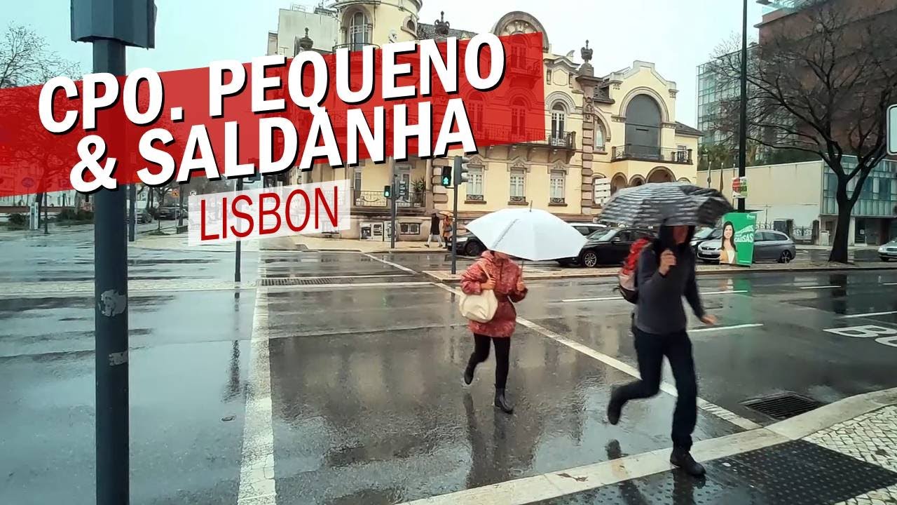 Walk in the Rain 🌧️ Winter Day in Lisbon 🇵🇹 Campo Pequeno & Saldanha