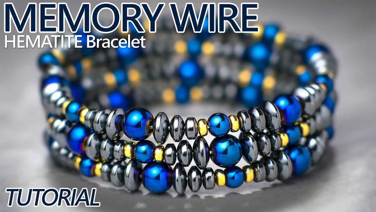 Memory Wire Hematite Beaded Bracelet Tutorial