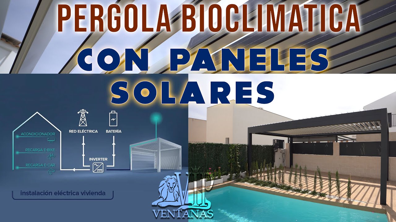 Instalación en Ciudad Quesada. Pérgola Bioclimática con Paneles Solares. VIP Ventanas - Torrevieja