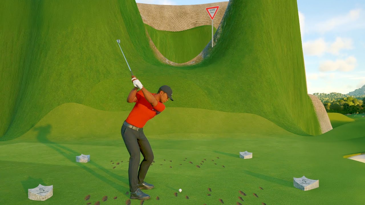 Рискованная дорога — это уморительно в PGA Tour 2K25...