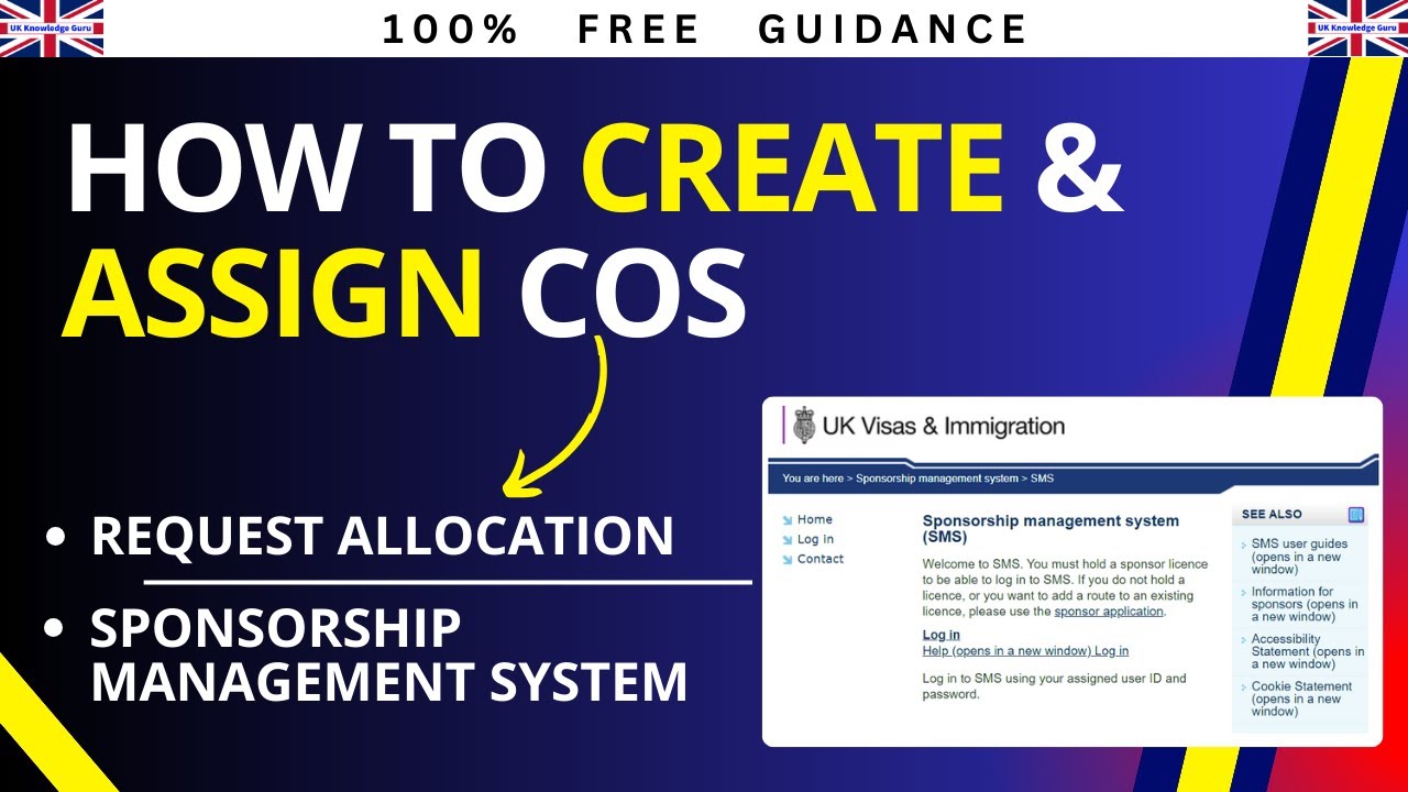 How to Create & Assign CoS | Request Allocation & SMS Sponsor Licence Step-by-Step Guide