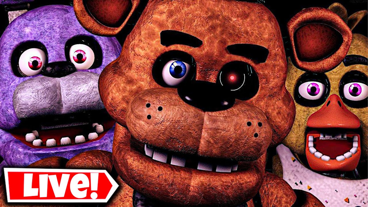 BEATING FIVE NIGHTS AT FREDDY'S 1 FOR THE FIRST TIME LIVE