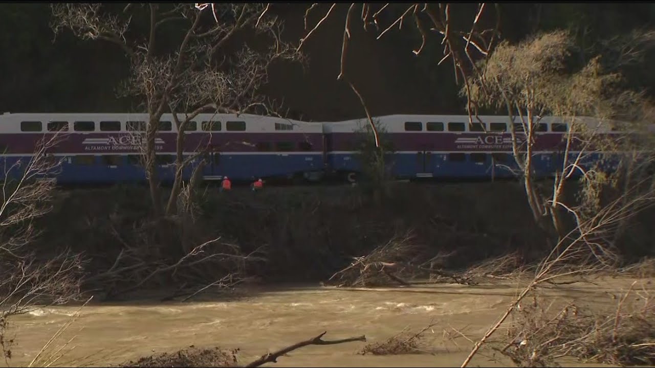 ACE train standed by mudslide in Alameda