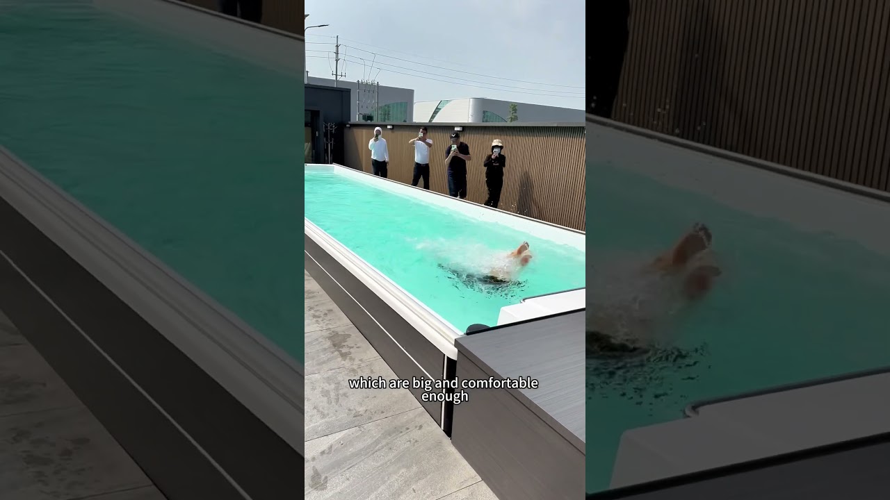 Endless pool loved by people all over the world #endlesspool #infinitypool #swimmimgpool