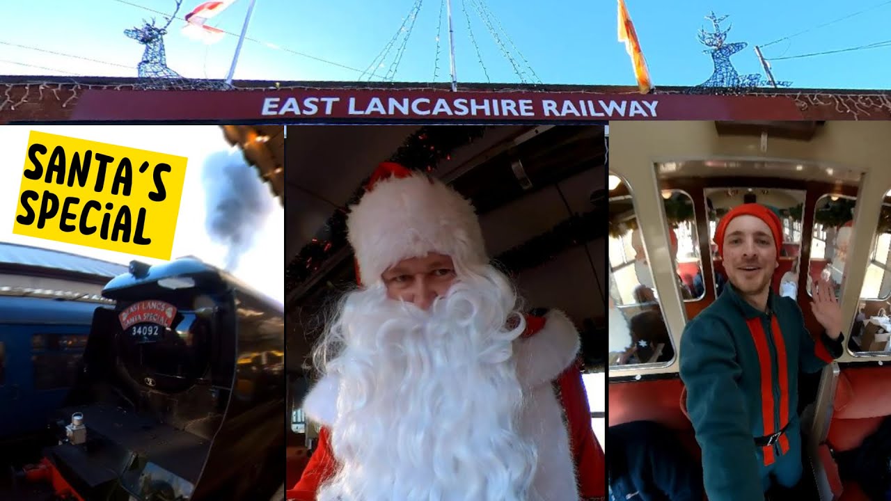 East Lancashire Railway Santa's Special Bury to Rawtenstall : Insta360 : 4K