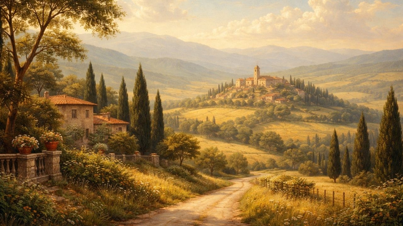 The Gentle Road | Piano Inspired by Bach | Classical Music for Relaxation | Painting Art for TV