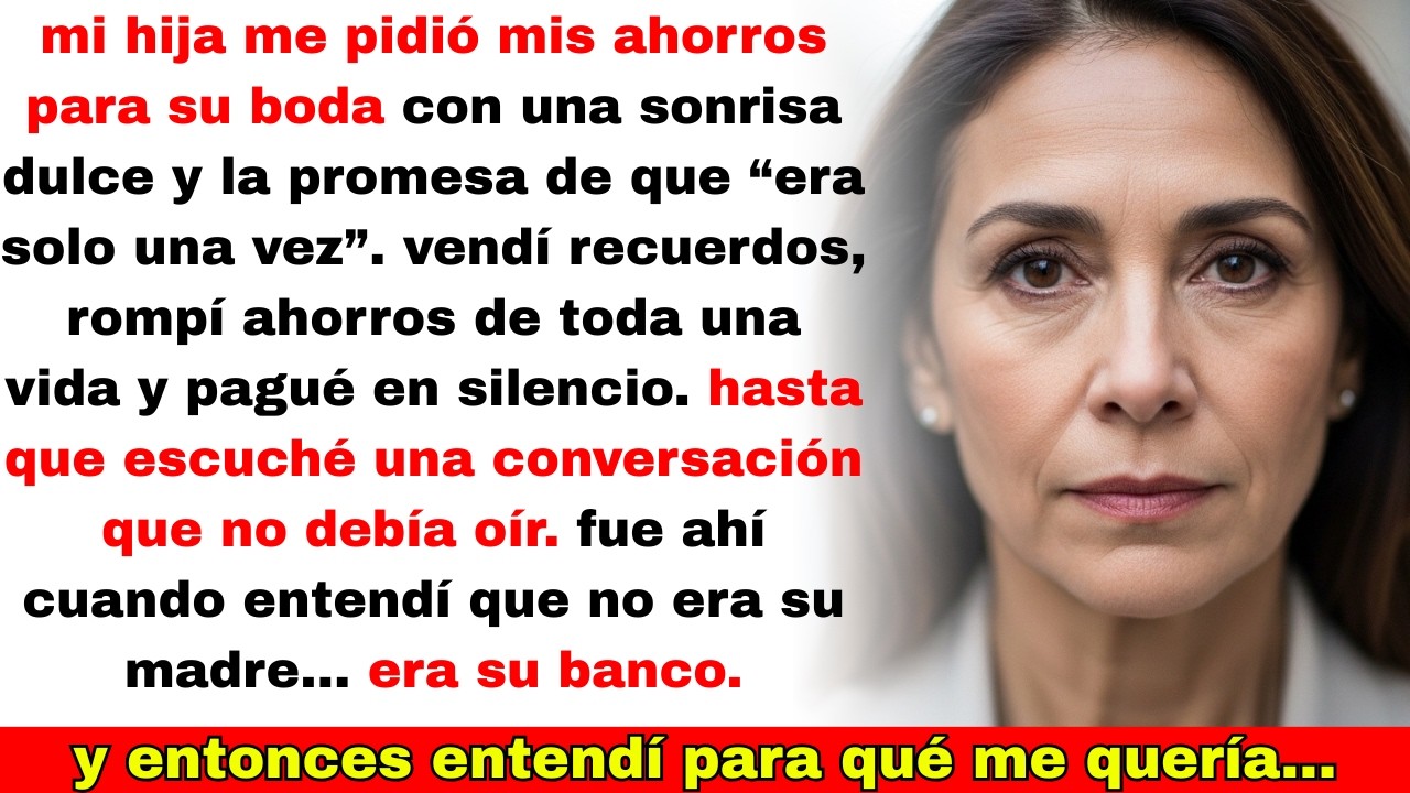 mi hija me pidió usar mis ahorros para su boda… y descubrí para qué me quería