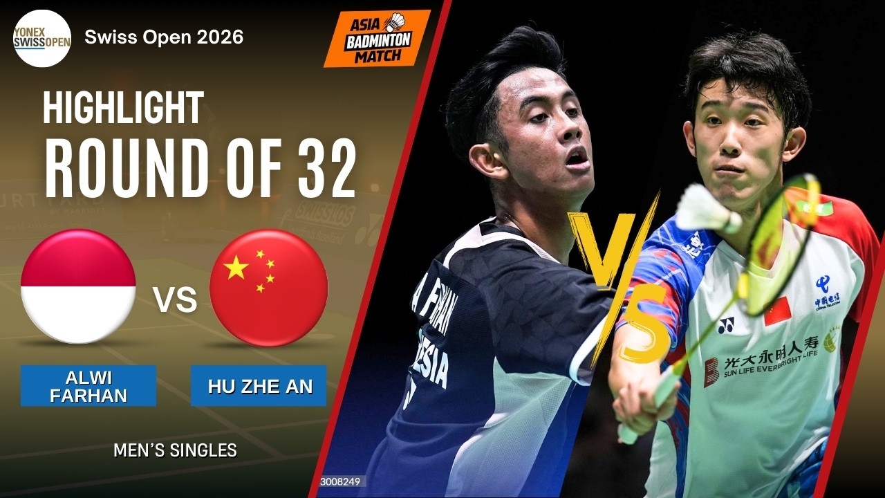 Alwi Farhan (INA) [6] vs Hu Zhe An (CHN) - R32 | Swiss Open 2026