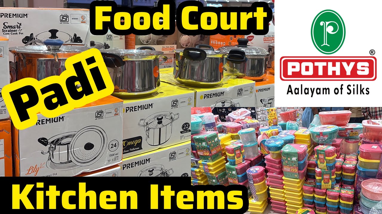 Pothys Padi New Store Vlog 🛍️ | Kitchen Products Shopping & Food Court Experience 😋