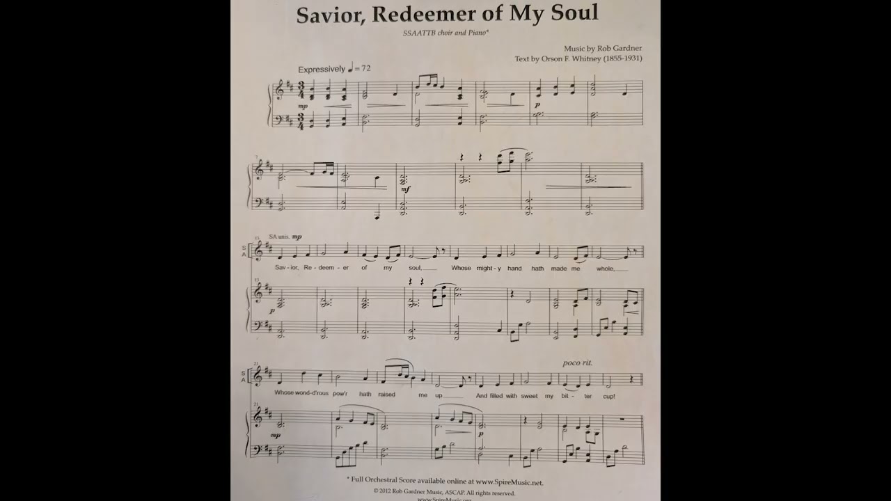 Savior Redeemer of My Soul practice tracks Tenor 2