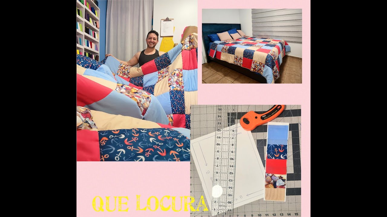 Hago mi primer trabajo en Quilting y patchwork. Que locura! Creo que fui muy ambicioso