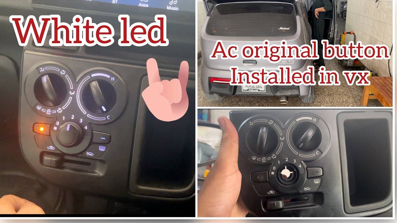 Ac original button installed in Alto vx |white Led installed | alto modified 660cc |alto vx