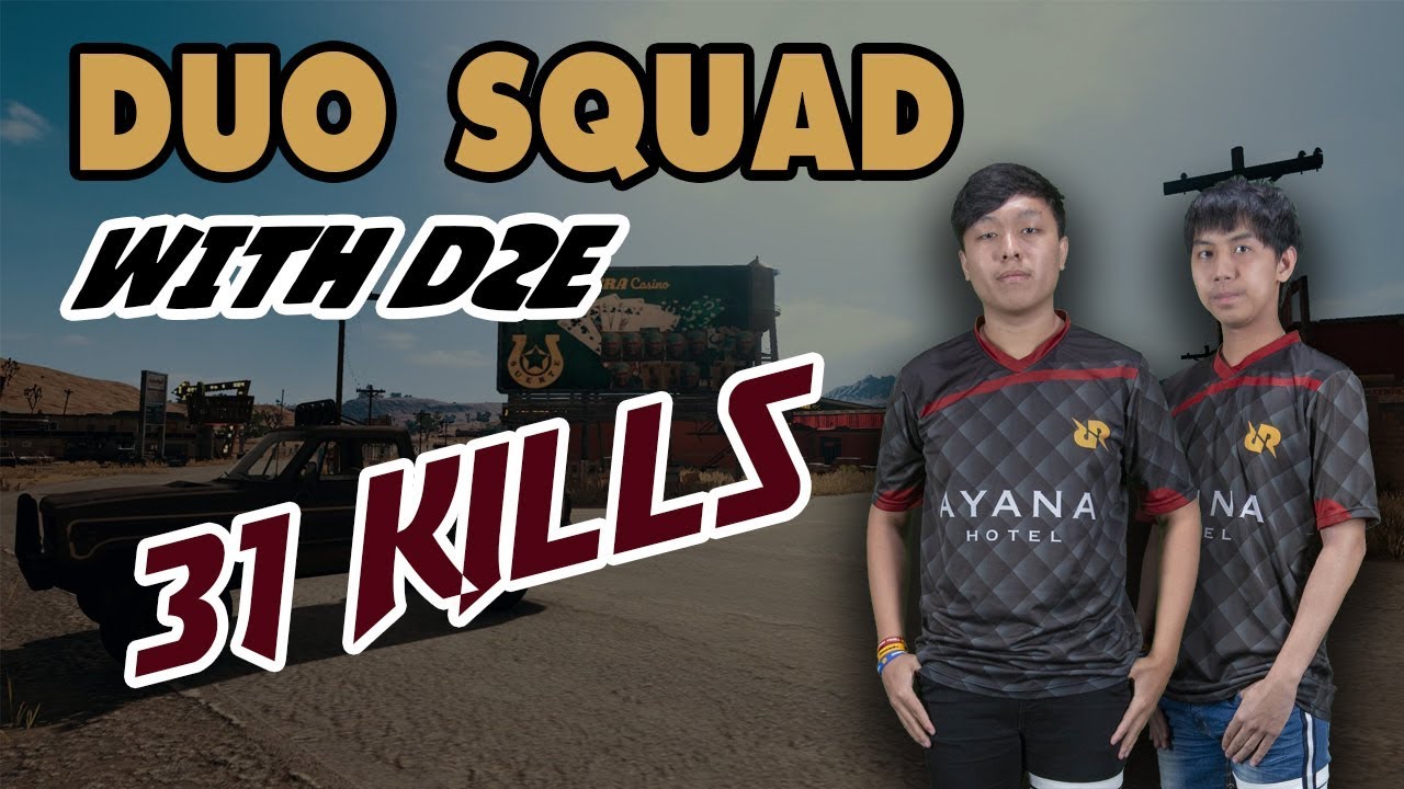 PUBG M : RRQ Senior Duo vs Squad with D2E 31 Kills