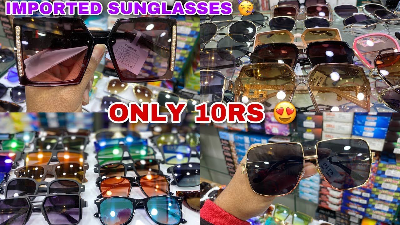 Imported Sunglasses & Goggles ||Sunglasses Wholesale Market In  Delhi Ballimaran Market Delhi