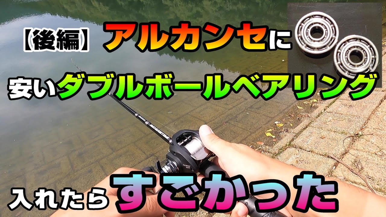 【ZPI】後編：アルカンセにメ〇カリで売ってる安いダブルボールベアリング入れたら凄かった【リールチューニング】