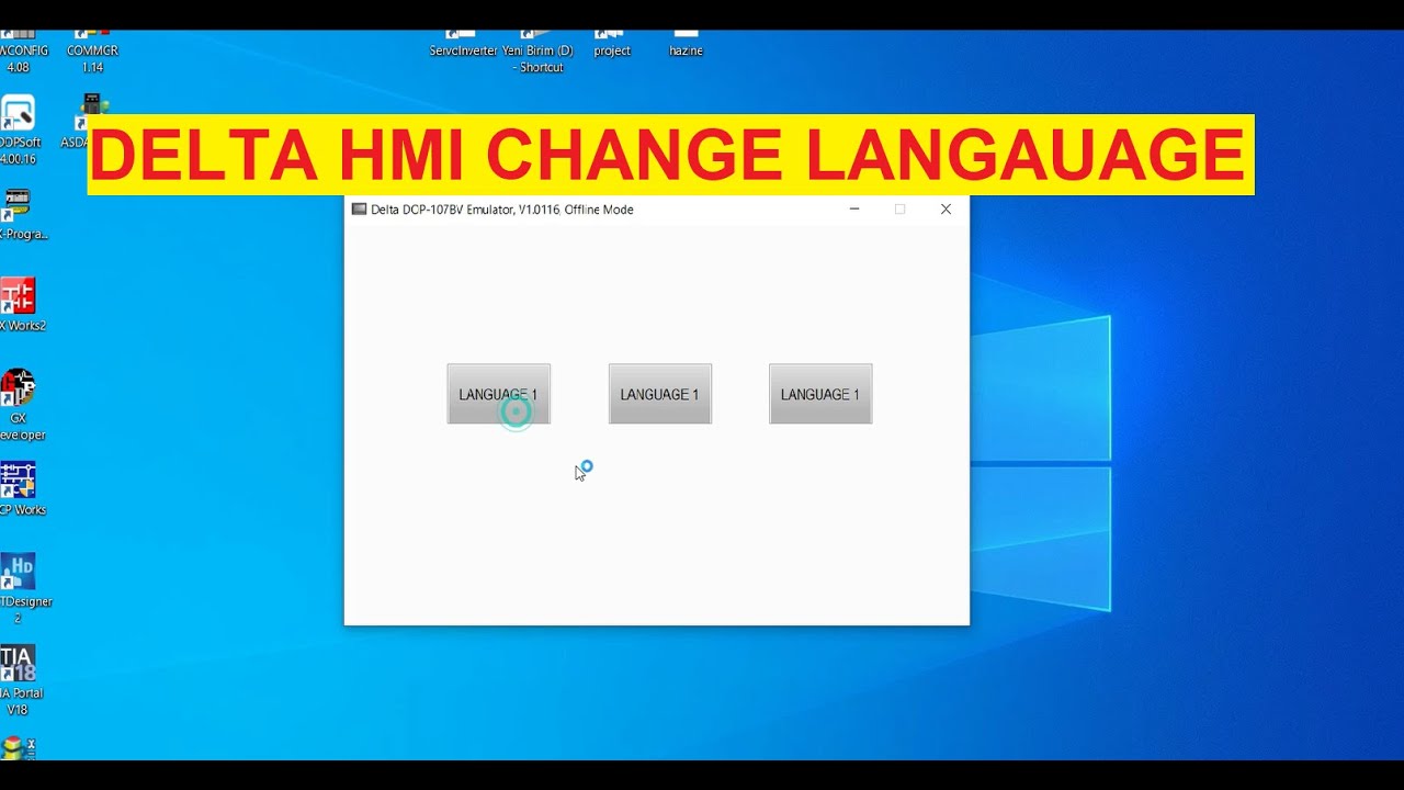 DELTA HMI change language #plc #hmi #programming