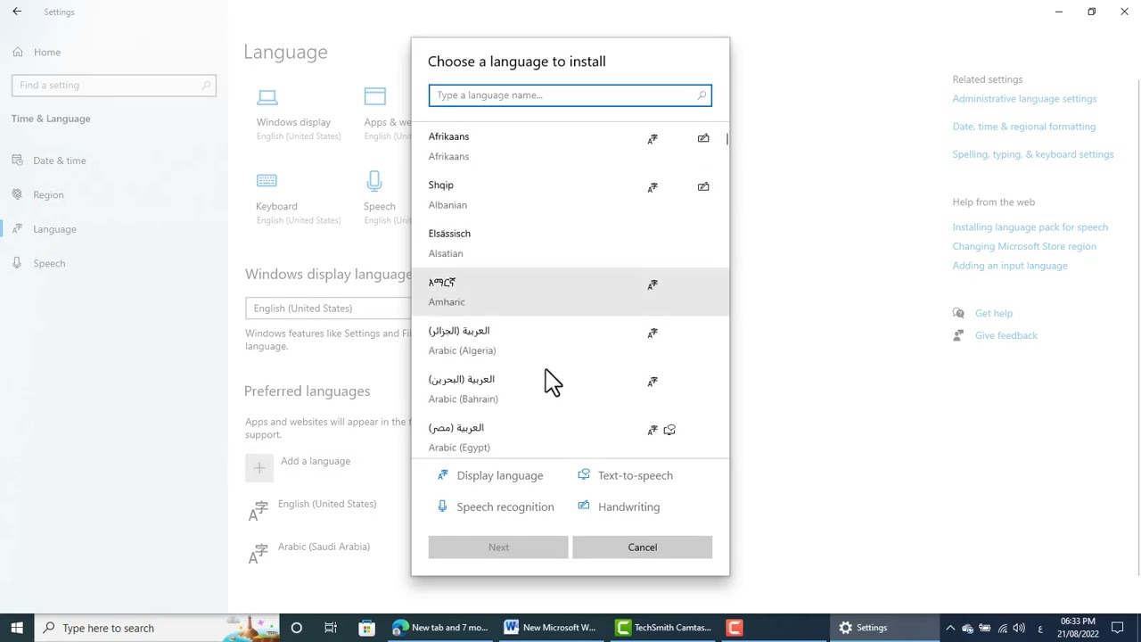 How to Add Arabic & Kurdish Language in windows 10