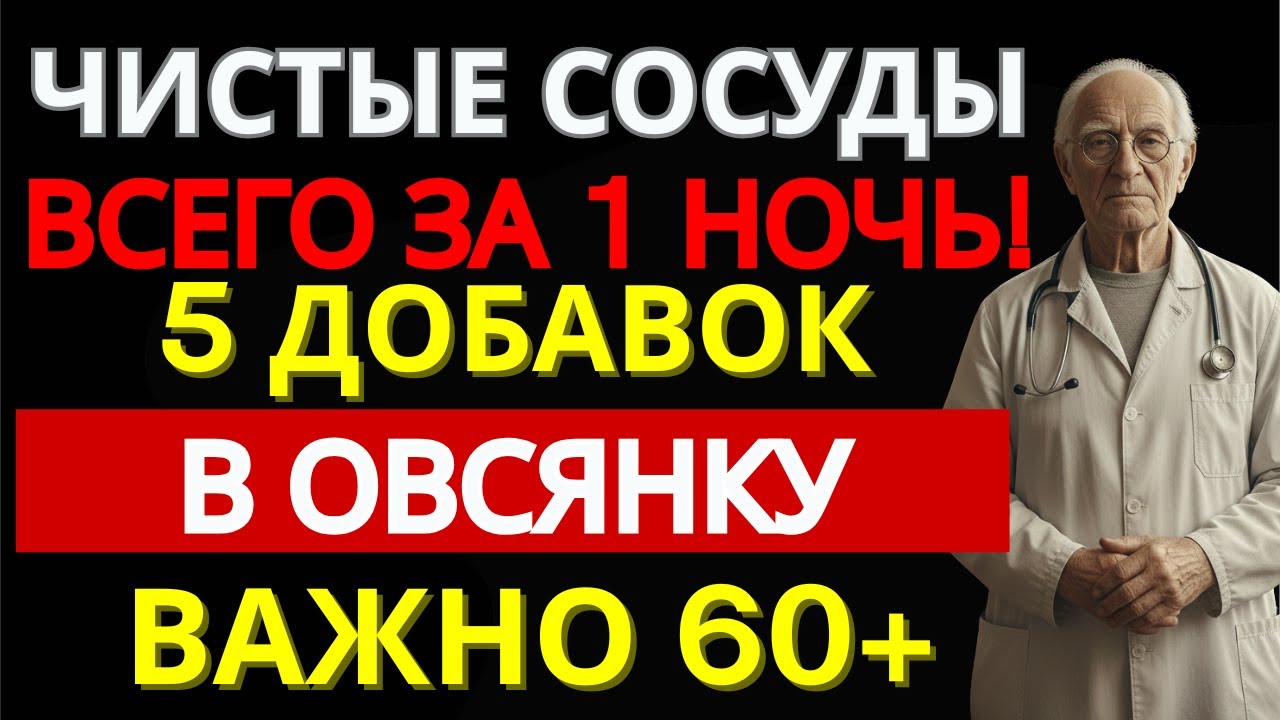 ЧИСТЫЕ СОСУДЫ ЗА 3 МЕСЯЦА? 5 ДОБАВОК В ОВСЯНКУ НА НОЧЬ | ВРАЧИ МОЛЧАТ ОБ ЭТОМ |ДОМАШНИЙ ДОКТОР