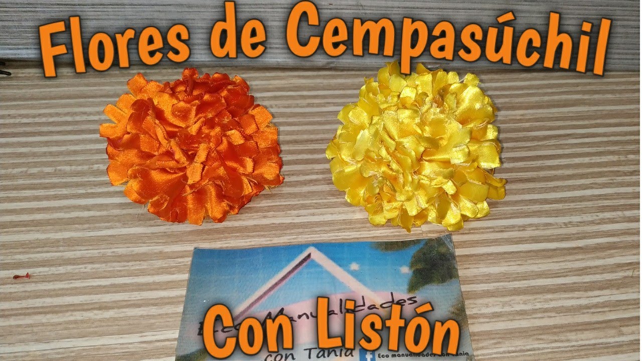 Flor de Cempasúchil con Liston / Flor de Cempasúchil eterna