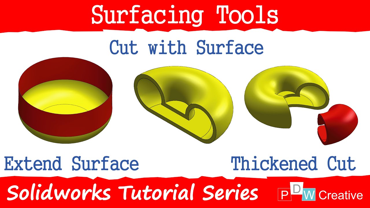 Solidworks extend, cut with, thickened cut surface