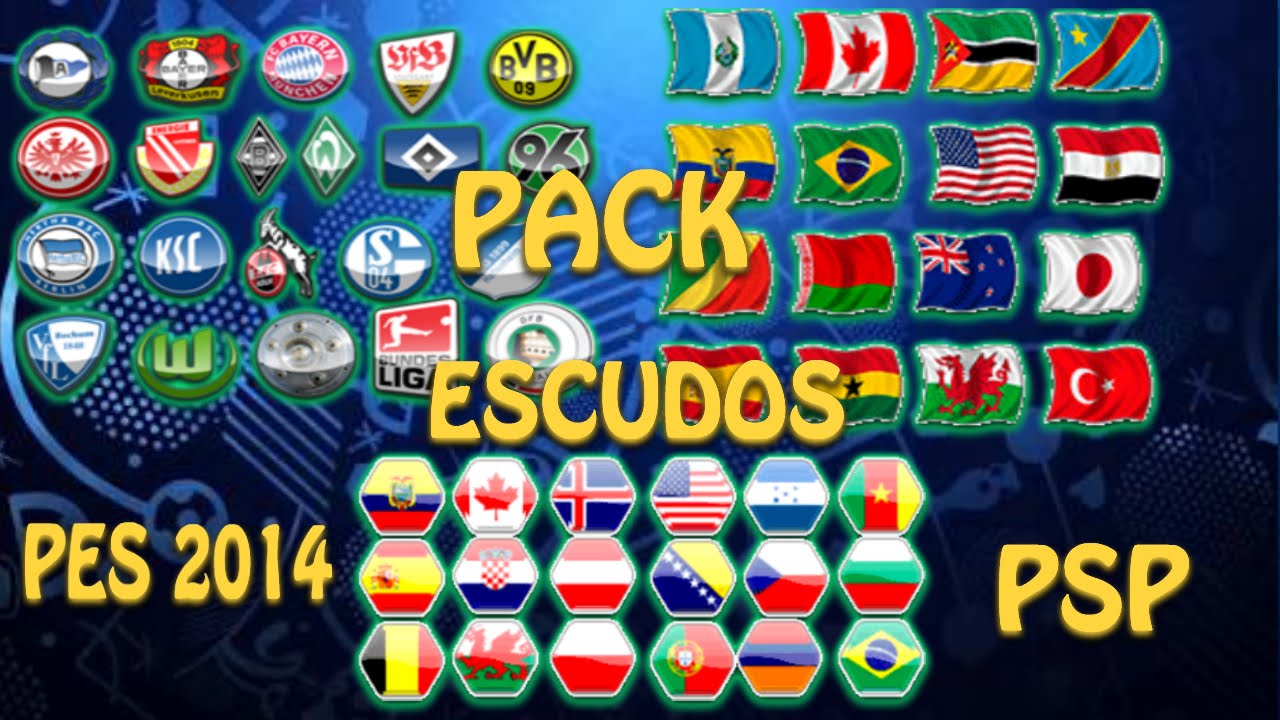 Pack de Escudos Pes 2014 2016 PSP
