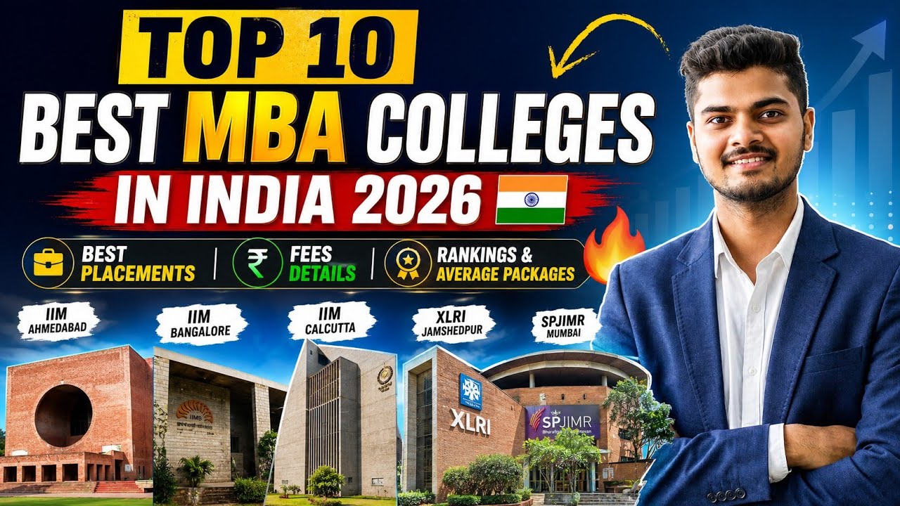 Top 10 Best MBA Colleges in India 2026 🇮🇳 | Best Placements 💼 | Fees, Rankings & Average Packages 🔥