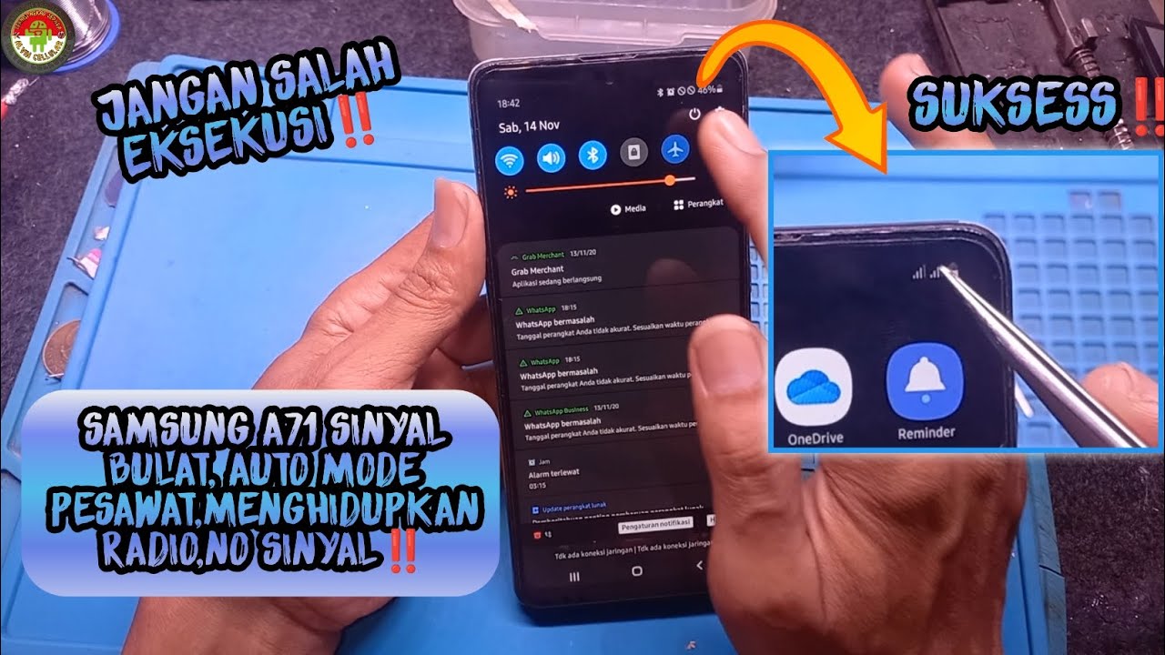 SAMSUNG A71 SINYAL BULAT, AUTO MODE PESAWAT,MENGHIDUPKAN RADIO,NO SINYAL‼️