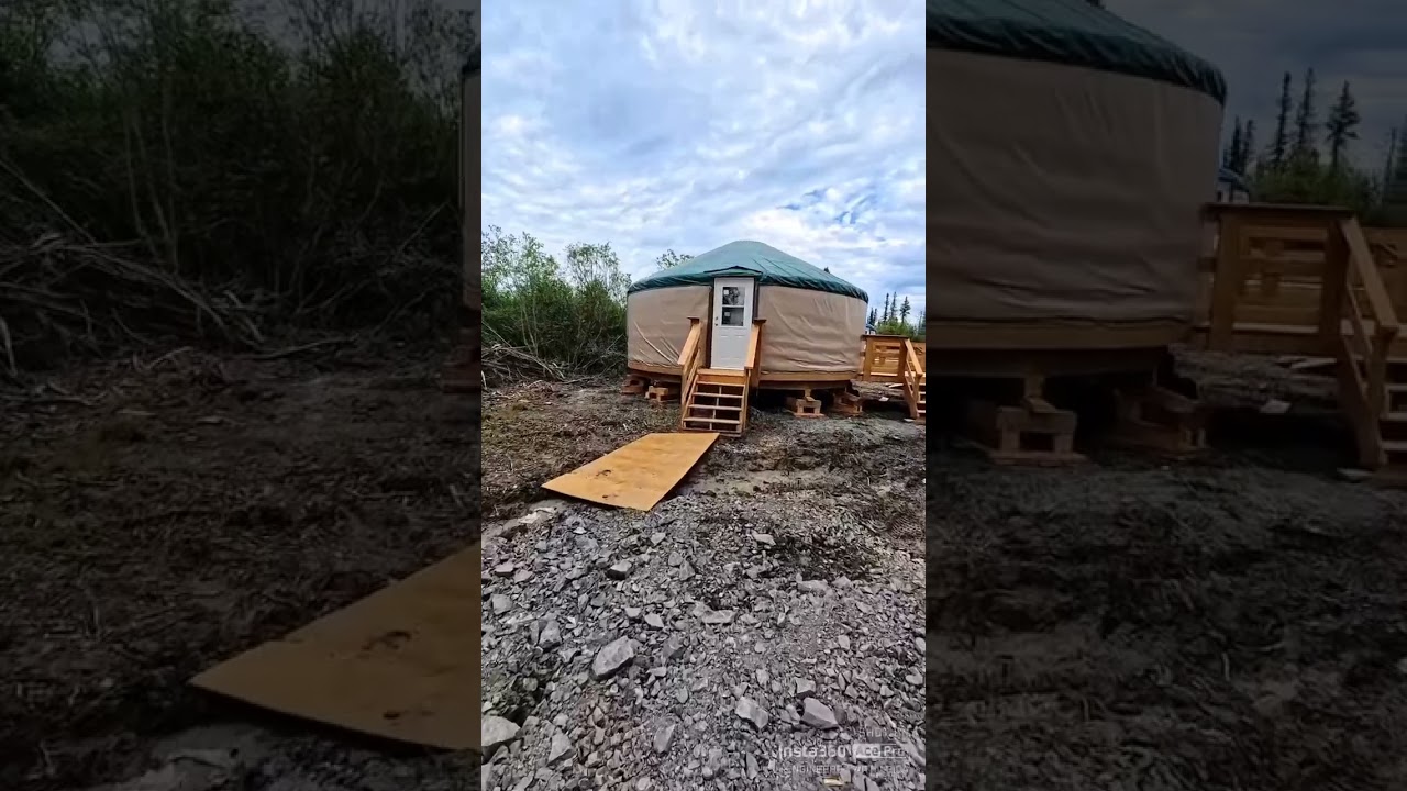 What's happening at the Yurt Village at the Gwich'in Wellness Camp?