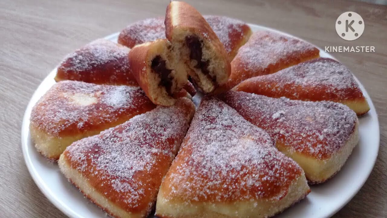 ⚡️Вкусные пончики с шоколадной начинкой, и все без масла!💥