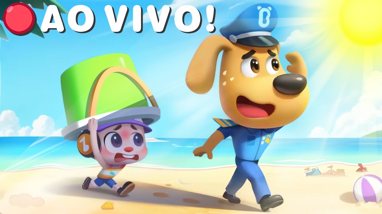 🔴 AO VIVO 🔴 Detetive Labrador 👮‍♂  Está Muito Quente na Praia ☀️🏖️  Sheriff Labrador em Português 🎬
