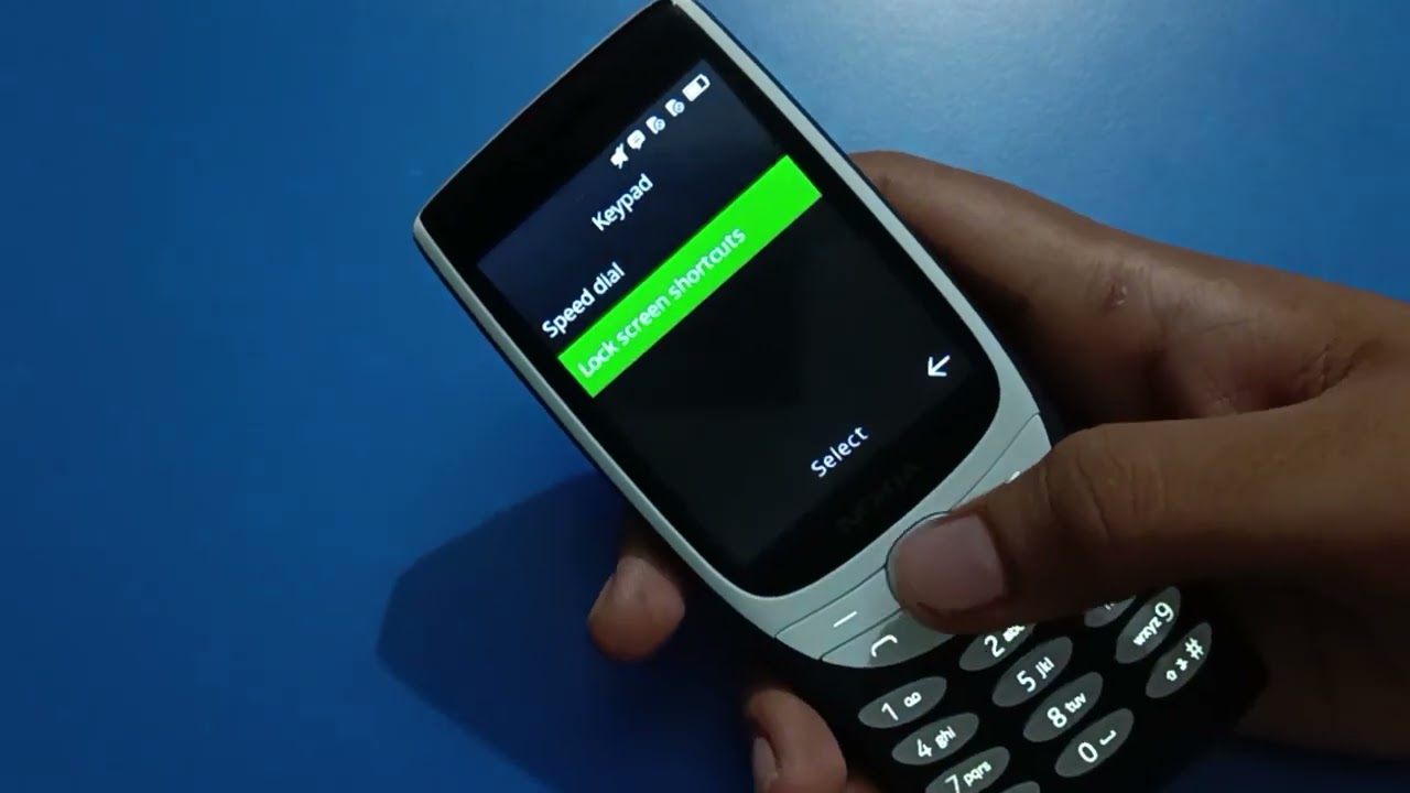 How to set right shortcut key Nokia keypad phone, lock screen setting use