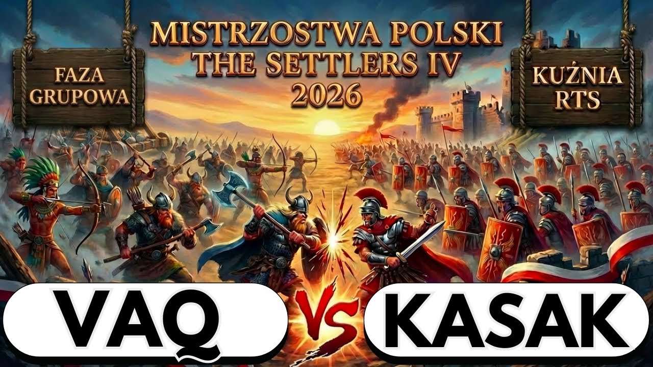 MISTRZOSTWA POLSKI THE SETTLERS IV 2026 - R2 - VAQ vs KASAK (KAMCHI - VOD)