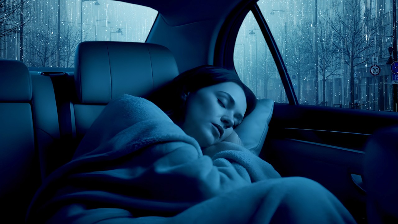 Heavy Rain Sounds in Car for Deep Sleep 🌧️ Stop Overthinking & Anxiety Relief (3 Hours Ambience)
