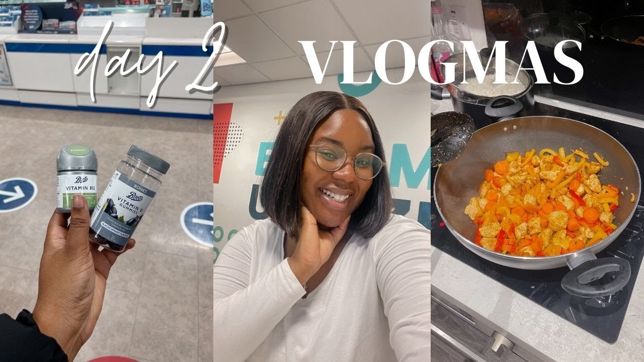 A DAY IN SCHOOL, GETTING MY VITAMINS, A DELICIOUS DINNER | VLOGMAS DAY 2