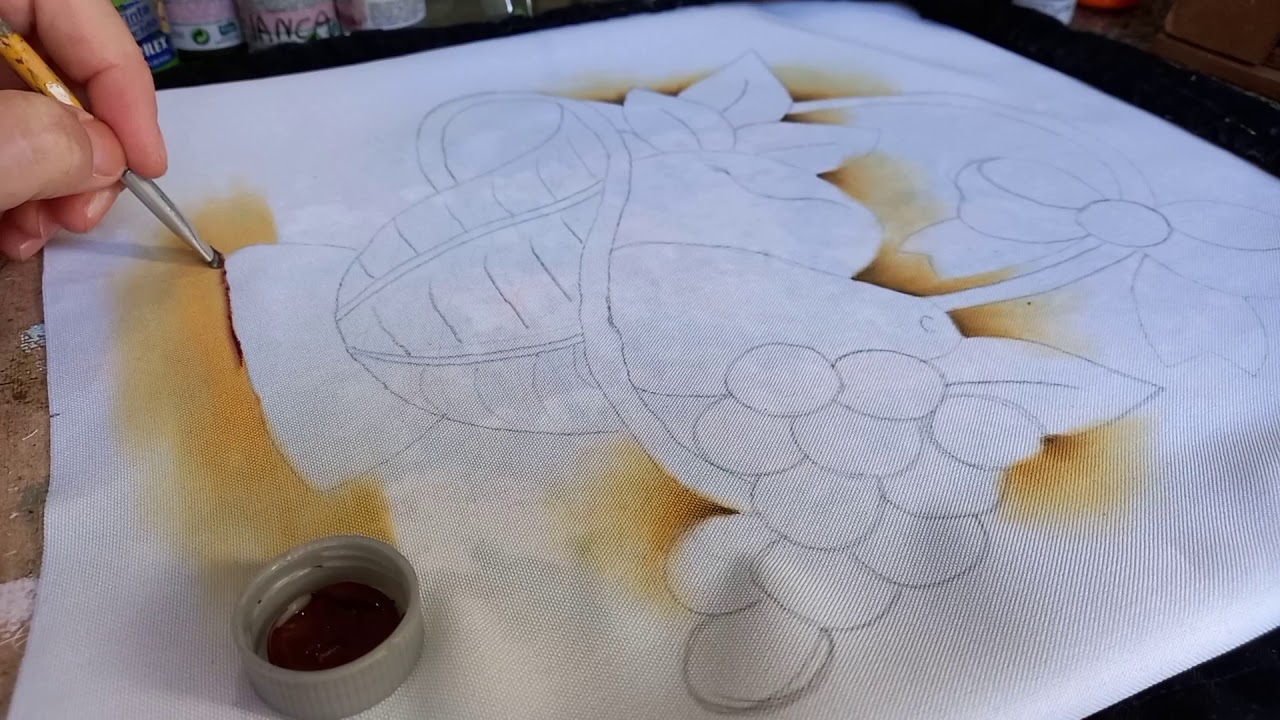 COMO PINTAR CESTA COM FRUTAS