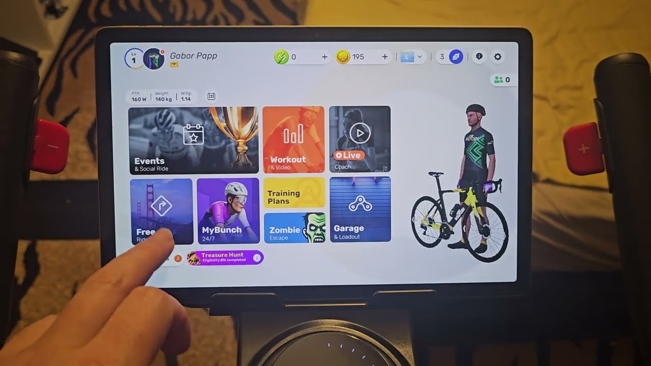 Mywhoosh szoba bicikli virtuális túra 