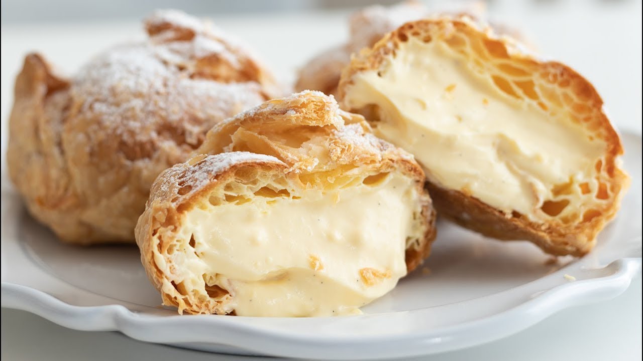 Слойки с кремом ： Choux au Craquelin ｜ HidaMari Cooking