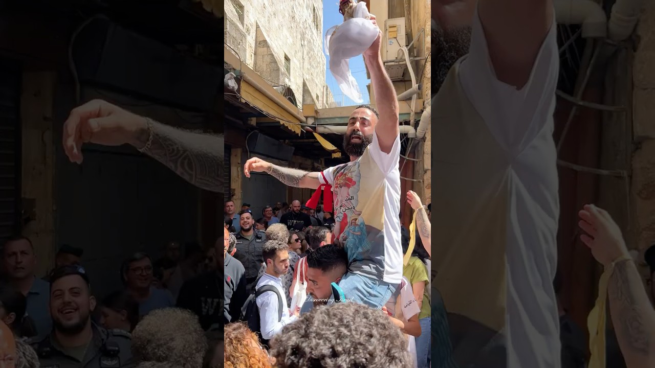 Celebrations of the descent of the Holy Fire in the Christian Quarter in Jerusalem, Israel 2025