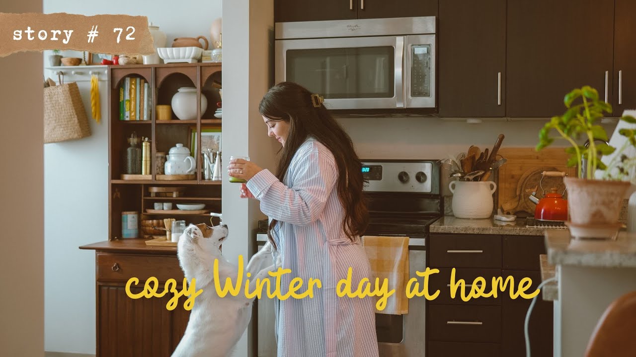 A Peaceful and Cozy Winter Day at Home | Apartment Slow Living | New England | This Month's Craft