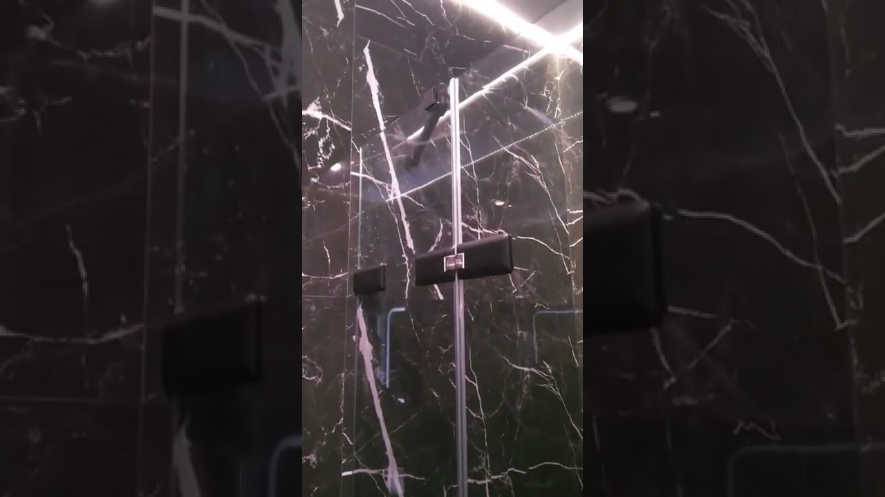 ДВЕРЬ В ДУШЕВУЮ НИШУ TREND DOOR GK-862A, ПРОФИЛЬ ЧЕРНЫЙ МАТОВЫЙ, ПРОЗРАЧНОЕ СТЕКЛО