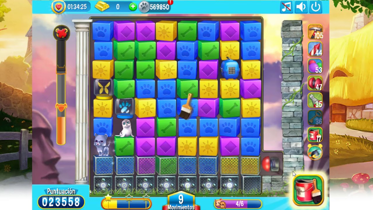 Pet Rescue Saga Nivel 1990 sin booster.-