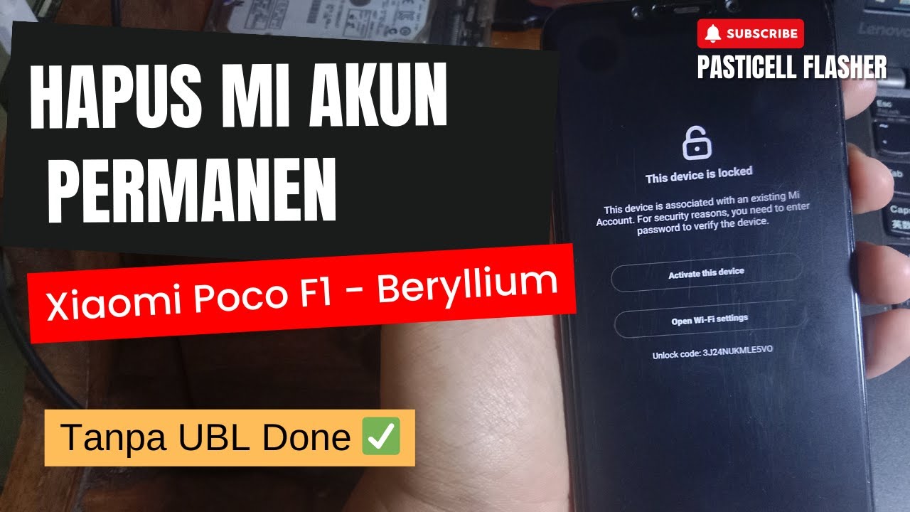 Xiaomi Poco F1 - Beryllium | Bypass Akun Mi Permanen Atau Clean (Tested 100%)