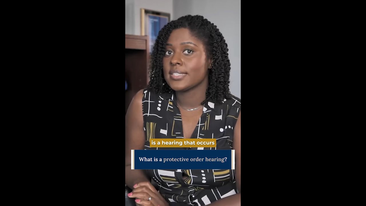 What is a protective order hearing?