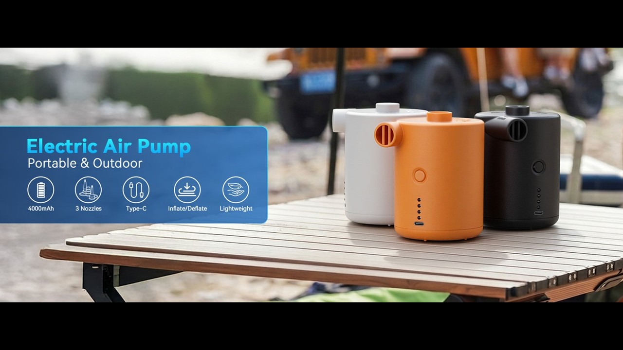Pompe À Air Rechargeable pour Matelas Gonflable, bouée, piscine.......présentation et test