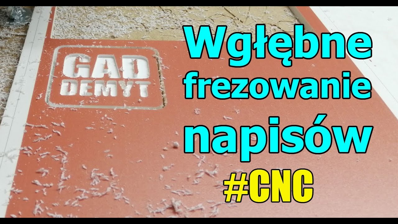 Frezowanie CNC napisu.