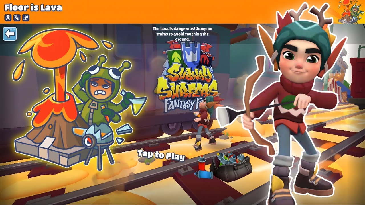 Subway Surfers FLOOR IS LAVA in Fantasy Fest 2023 - Subway Surfers No Floor Challenge!