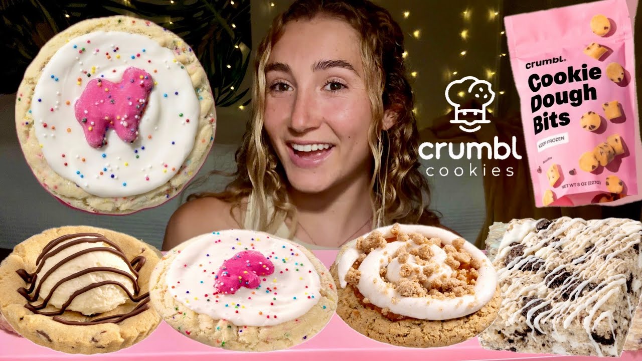 ASMR CRUMBL COOKIES mukbang & review | soft eating, crispy crunchy, mouth sounds, whispers