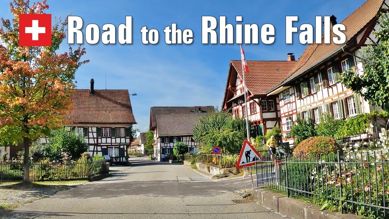Road Trip to Rhine Falls | Rheinfall Switzerland 🇨🇭 Scenic Drive through Zurich’s Wine Country [4K]